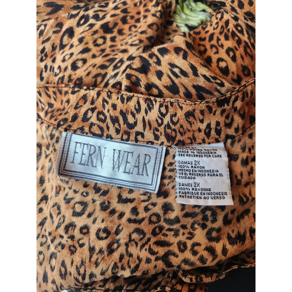 90s Leopard Print Rayon Maxi Dress - Picture 4 of 4